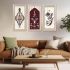 kotart - Traditional Indian Art Pichwai Wall Décor Paintings | Painting for wall Decoration | Madhubani Art Painting with Frame for Living Room set of 3 (10X19 INCH, F)