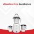 Sujata Dynamix DX Mixer Grinder, 900W, 3 Jars (White,Plastic)