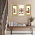kotart - Madhubani Art Painting with Frame for Living Room office |Traditional Indian Art Pichwai Wall Décor Paintings | Painting for wall Decoration set of 3 (10X19 INCH, E)