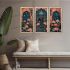 kotart - Painting for wall Decoration |Traditional Indian Art Pichwai Wall Décor Paintings | Traditional Indian Art Pichwai Wall Décor Paintings Set of 3 (10X19 INCH, F)