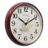 Titan Dark Brown Wood Finish Analog Clock with Ship Design On Dial and Silent Sweep - 39.8 Cm X 39.8 Cm (Large)