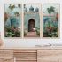 kotart - Madhubani Art Painting with Frame for Living Room | Painting for wall Decoration |Traditional Indian Art Pichwai Wall Décor Paintings SET OF 3 (10X19 INCH, E)